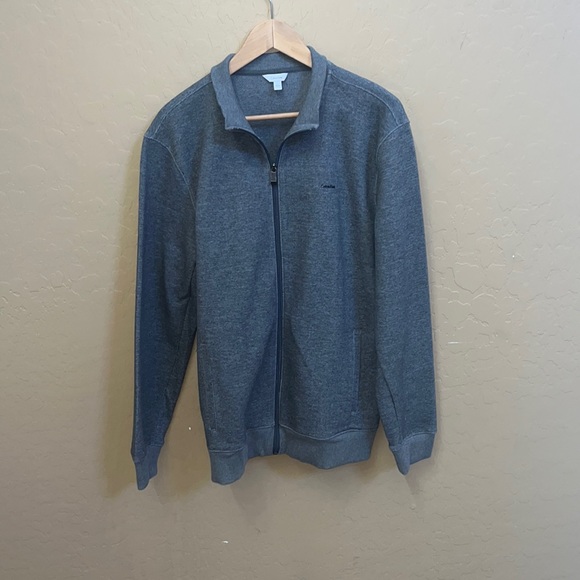 Calvin Klein Grey Zip Up Sweater - Picture 1 of 5